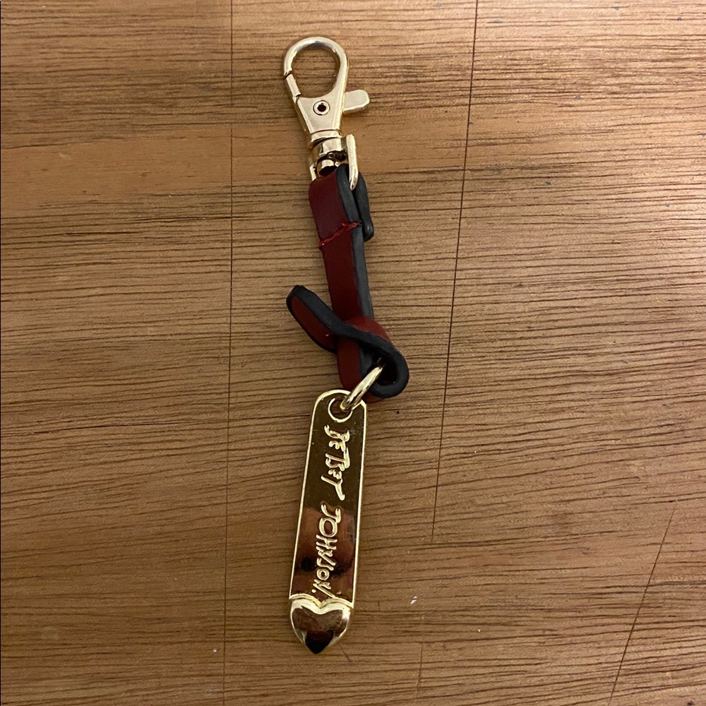 Betsey Johnson Bag Charm gold tone 4”